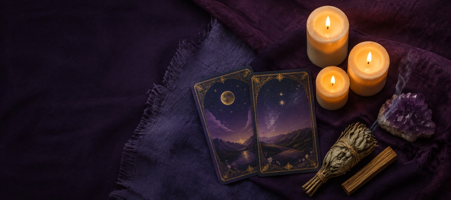 Velas y tarot para el Ritual Nocturno
